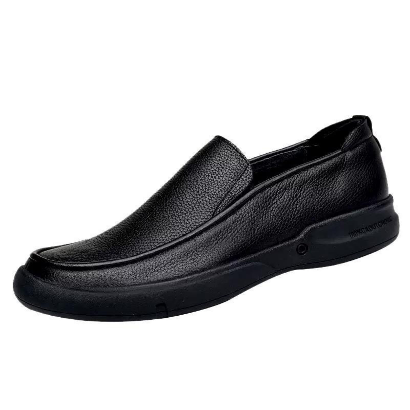 Amtopiyo Mocasines de piel auténtica suave para hombre, zapatos de vestir formales