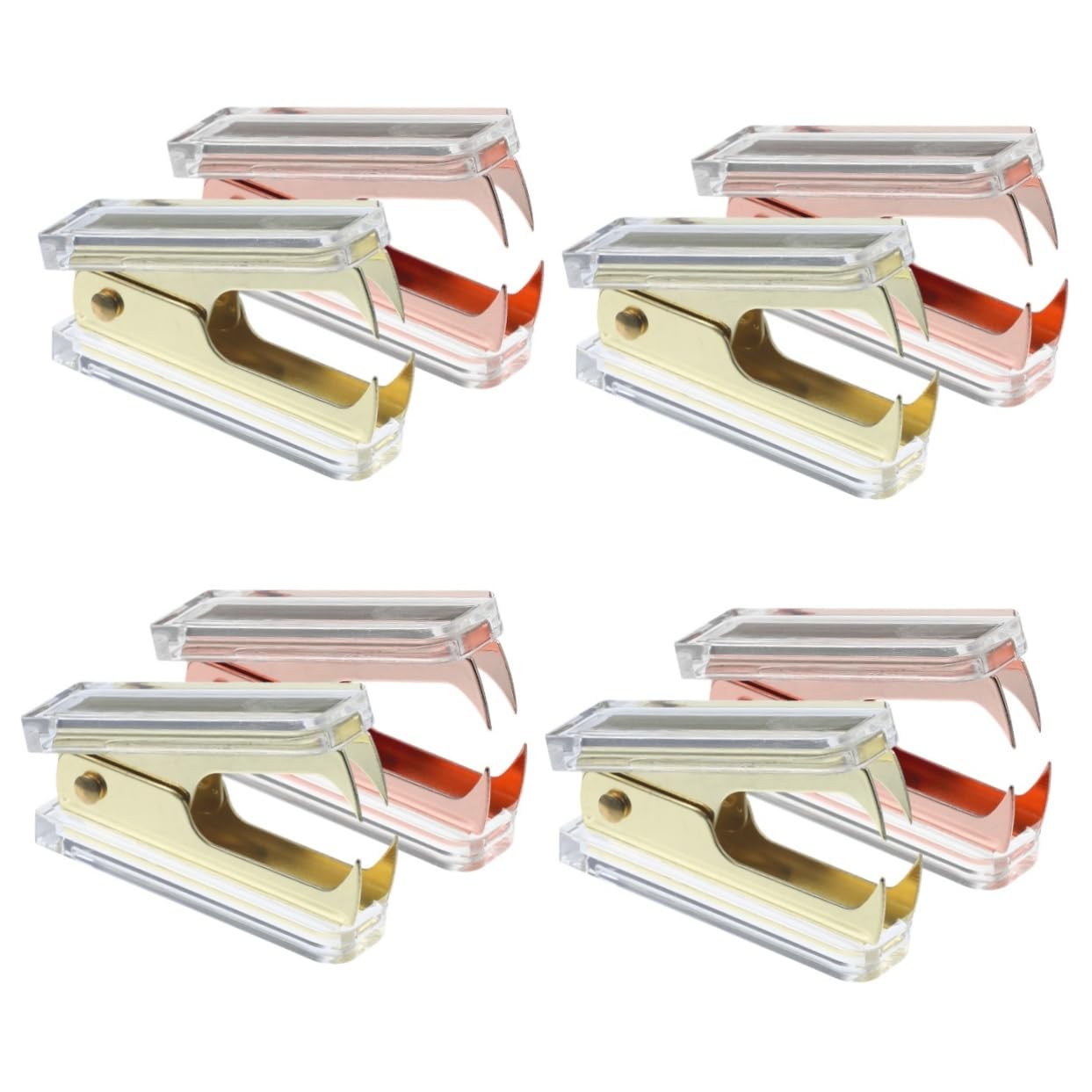 Gadpiparty 4 Set Levapunti Attrezzo Mini Ufficio Dispositivi Di Rimozione Della Cucitrice Portatile Utile Estrattore Di Punti Metallici Alzachiodi Portatile Metallo 2 Pezzi * 4