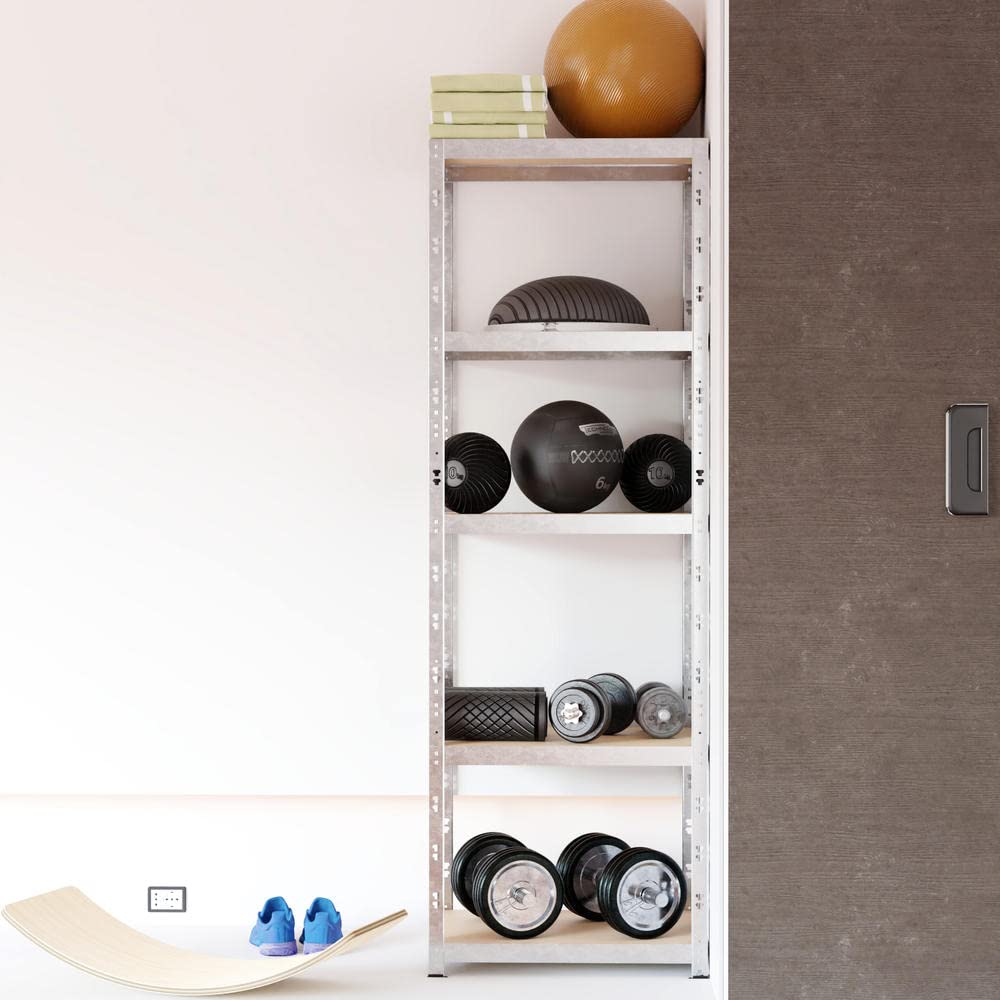 Étagère Métal Modulable Pour Garage & Atelier – 180x150x40 Cm, Charge 250 Kg Par Plateau - 6