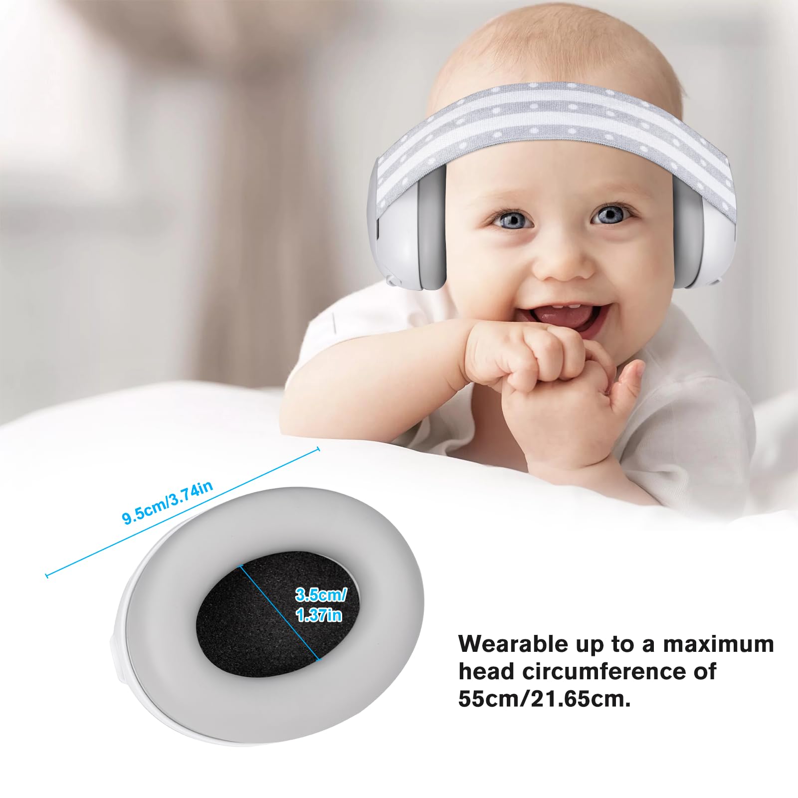 Carehabi Cuffie Rumore Bambini, Cuffie Bambini Antirumore Per Prevenire La Perdita Dell'udito, I Paraorecchie Sono Leggeri E Morbidi, Ideali Per L'uso Quotidiano E In Viaggio.