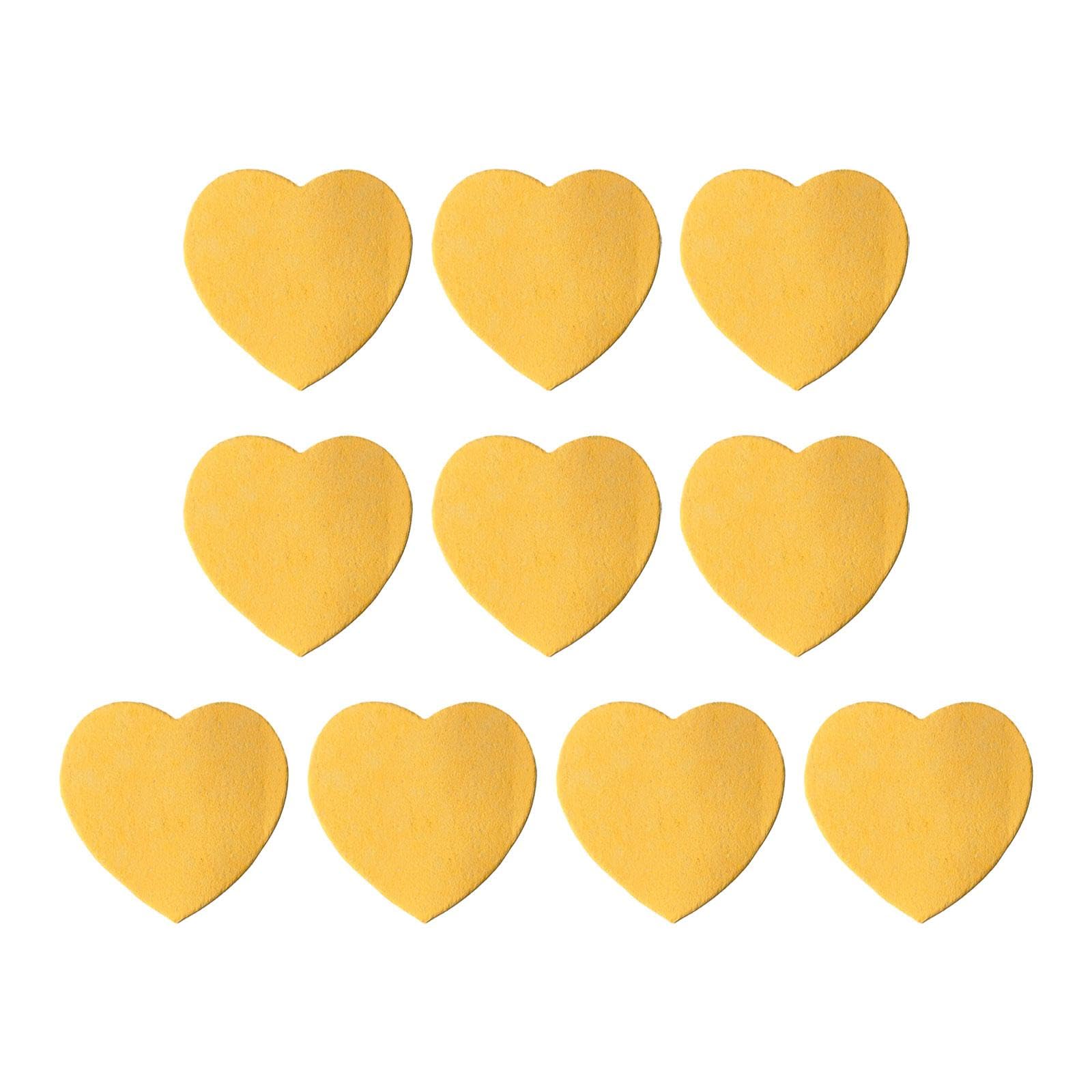 CALANDIS™ Facial Wash Puff Heart Shaped Soft for Makeup Removal Cleansing Skin Massage Yellow 10pcs | Sponges Applicators & Cotton | Makeup Tools & Accessories | Makeup-image-23