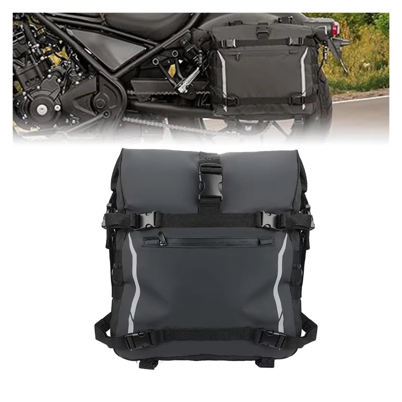 Per CT125 Per Trail 125 Per Rebel Per Kawasaki Per Eliminator Borse Viaggio Moto Bisaccia 18L Borsa Laterale Impermeabile Borsa Posteriore Moto