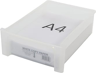 Iris Ohyama Plastic Storage Drawers Unit, 5 Shallow Drawers, Black, Easy-Pull Drawers, A4, A5 & A6 Format, File Organiser, For Office, School, Stationary, BPA Free, Chest, Tower, OCH-2005