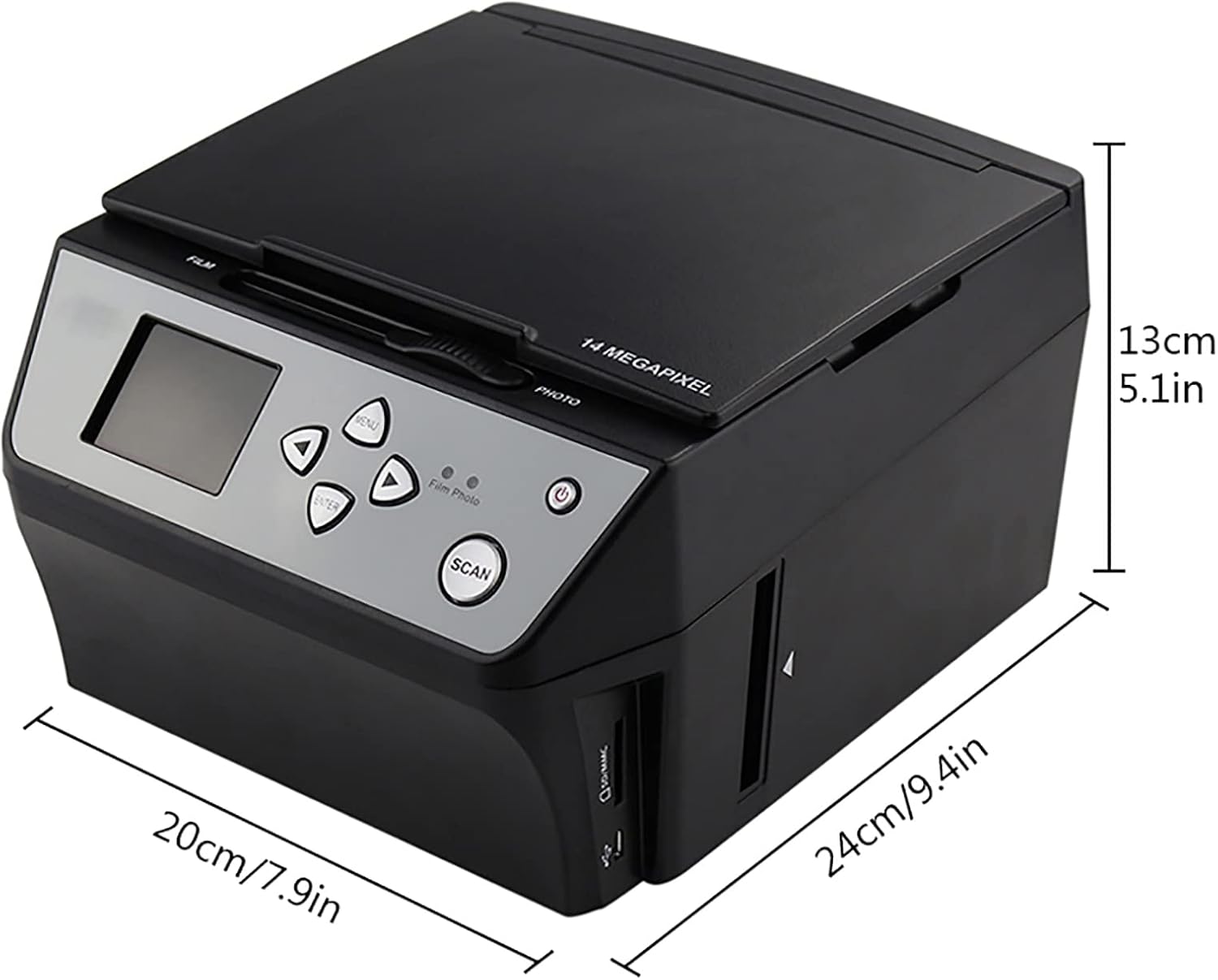 Slide Scanner, 22MP High-Resolution Negative Convert Color and B and W, Convert 135 Film/35mmSlide/110Film Business Card to JPG Digital Photos, Support USB Outpu