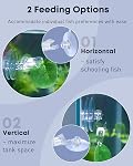 Pawfly 6-Pack Aquarium Suction Cup Clips - Clear Plastic Fish Tank Feeding Tool, Veggie/Seaweed/Plant Leaf Holder for Underwater Fish Feeding