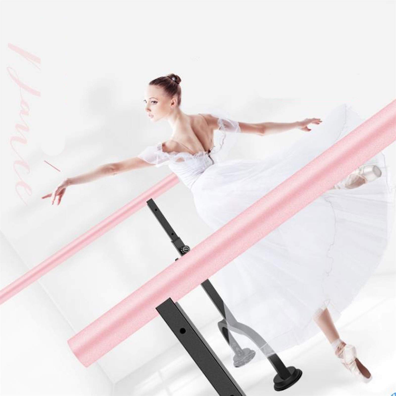 Ballettstange, Ballettstange, Ballett-Mobile, Ballettwaage, Ballett, Tanzen oder aktive Workouts, gut ausbalanciert, die sichere Vakuumbefestigung, kein Bohren erforderli,Pink 2m