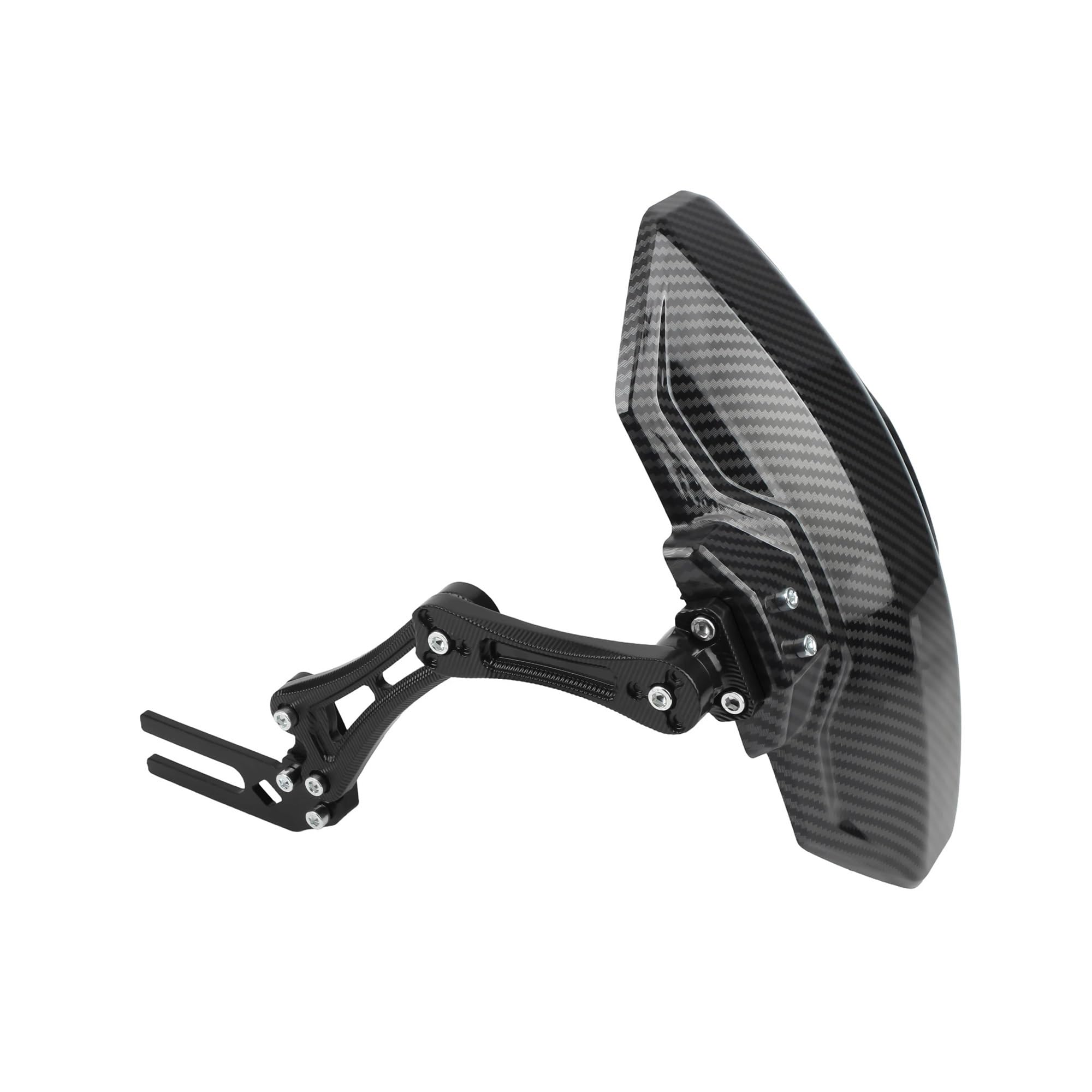 Garde-Boue De Garde-Boue De Roue Arrière en Fibre De Carbone Imitation Réglable for Moto Compatible avec Les Pièces Universelles De Cyclomoteur De Scooter De Vélo Électrique De Cafe Racer(Gold)