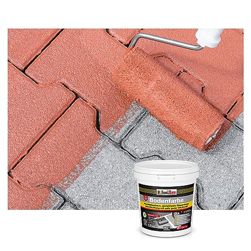 Isolbau Peinture pour sol - 1,5 kg - Peinture pour sol et béton pour cave, garage, atelier - Revêtement de sol imperméable pour intérieur et extérieur -...