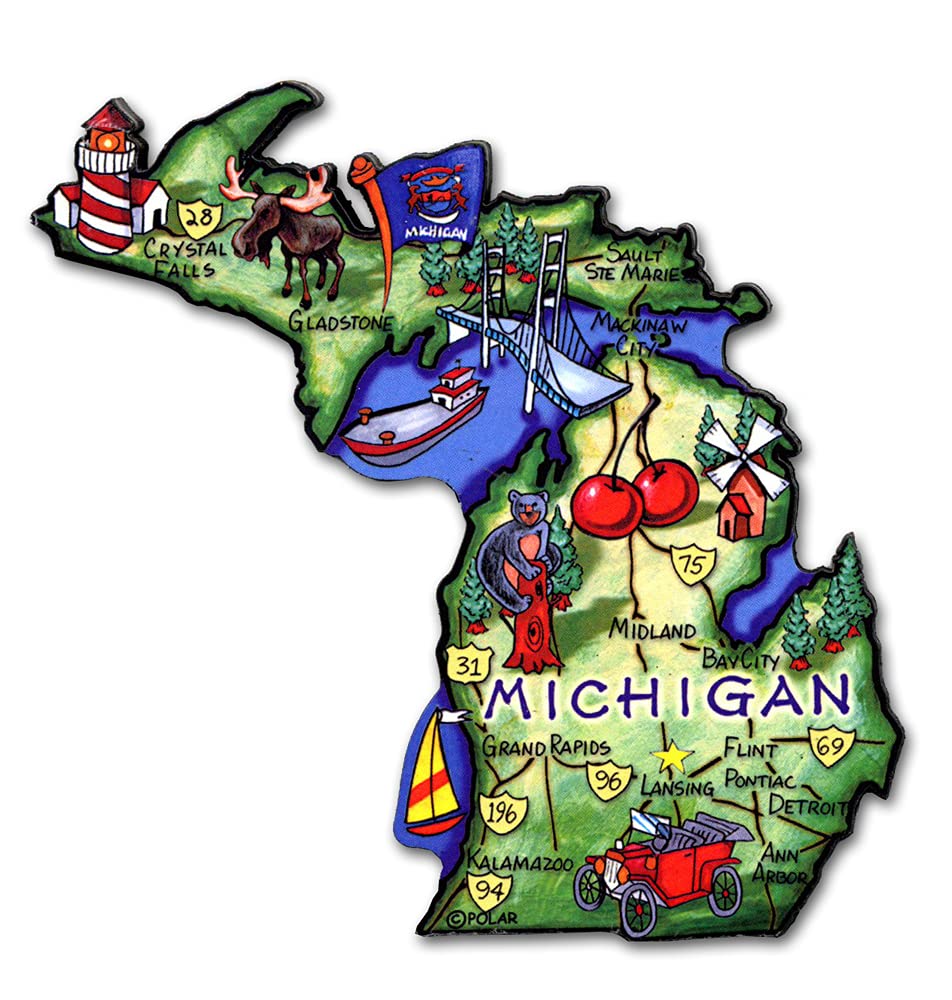 ARTWOOD Magnet - Michigan State MAP