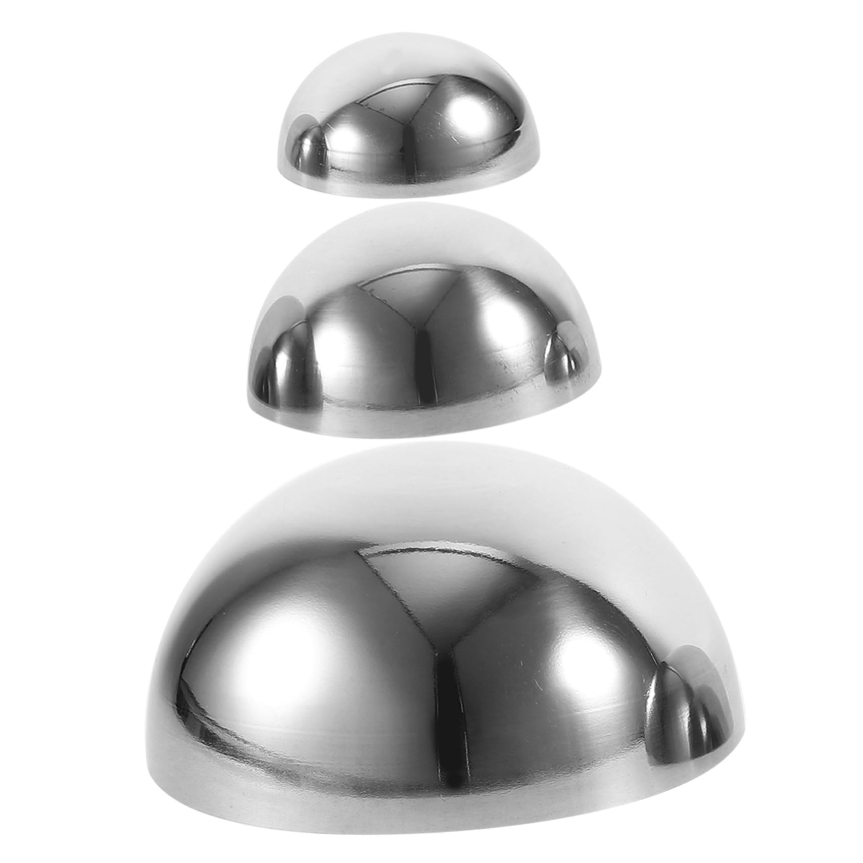 FUNOMOCYA 3Pcs Reflective Hemisphere Balls for Garden Decoration Durable Hollow Design for Lawn Patio and Home Enhancements