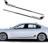 Vista 7 de Universal Car Side Skirt Vinly Calcomanías Auto Body Side Sport Racing Stripe Graphic Stickers Exterior DIY Modificado Decoración Accesorios NJ016