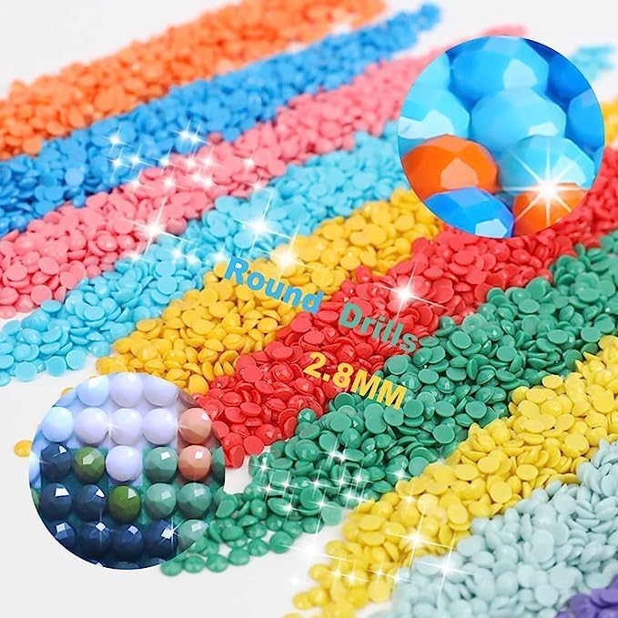 Miniatura 4 de Cuentas de pintura de diamantes 5D, 447 taladros de color, pintura de diamante, cuentas de diamantes de imitación, repuesto de pintura de diamantes