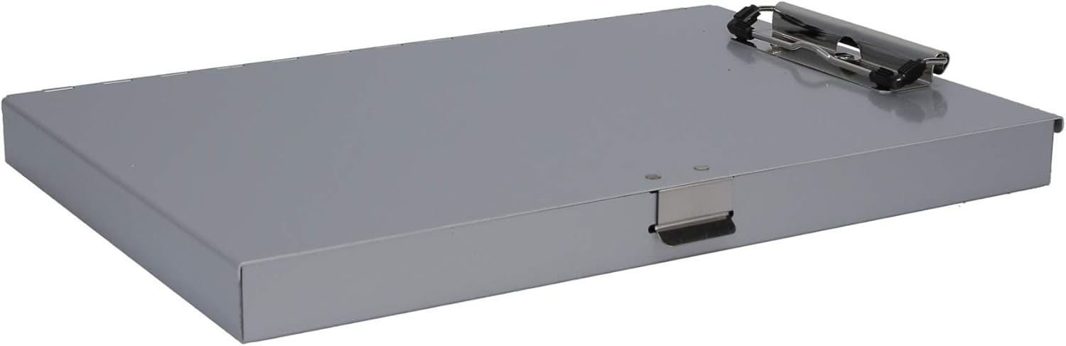 Saunders Tuffwriter Recycled Aluminum Storage Clipboard - Lightweight Side Opening Metal Document Holder for Clinical & Office Use, Letter Size 8.5 x 11, 0.5" Clip Capacity, Made in USA, Silver