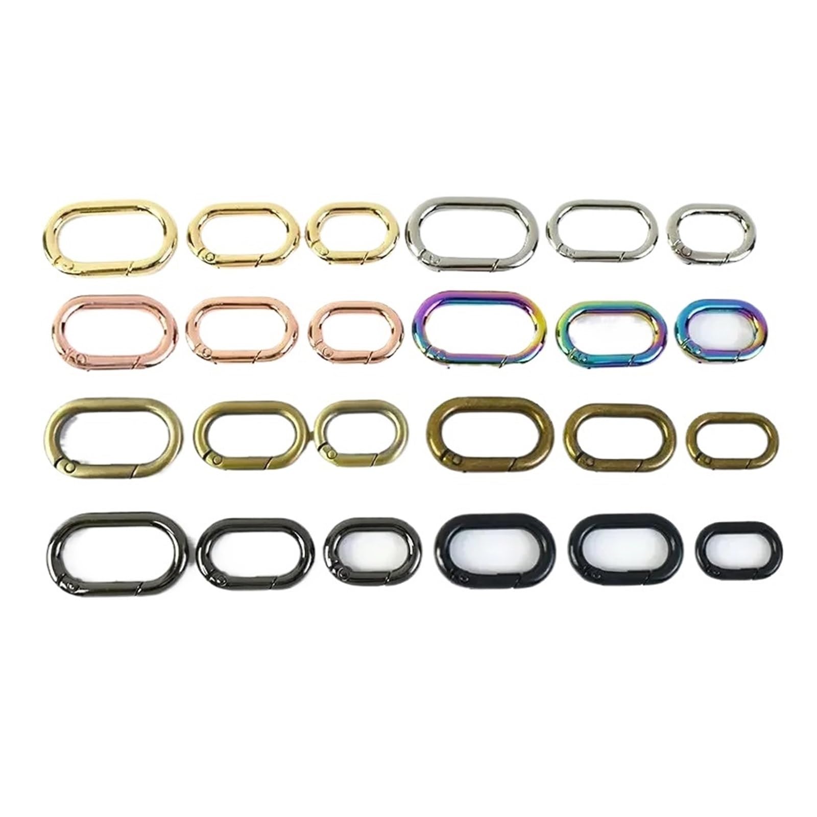Regulowane metalowe klamry, metalowe klamry do torby, 13 40 mm metalowe klamry do paska torby otwierana klamra O-ring