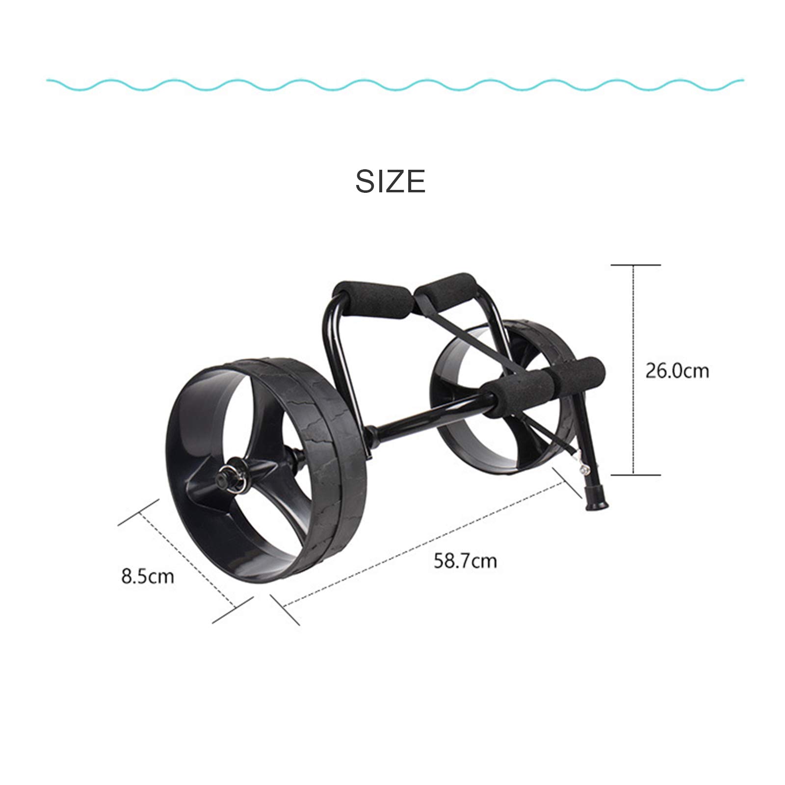 Carrello per Kayak, rimorchio per Canoa in Alluminio, trasportatore Universale per Tutti i Terreni per Pesca, Surf