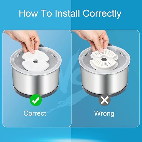 Miniatura 5 de NautyPaws Filtros de fuente de agua para gatos, 8 paquetes de filtros de carbono de repuesto para fuente de agua automática para mascotas, fuente de