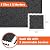 SUPERJARE 0.4'' Thick 6 Pcs 24 Sq Ft Rubber Top Exercise Equipment Mats, High Density EVA Foam Mats with Rubber Top, Interlocking Gym Flooring for Home Gym, Protective Workout Mat, Black/Blue