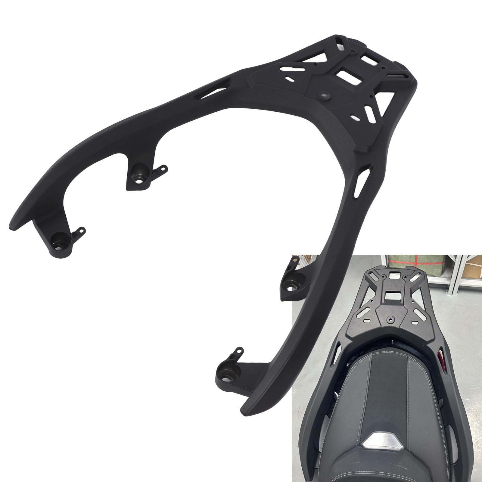 Motorrad-Heckträger für Xmax 125 250 300 2017–2024, Gepäckträger-Hecklagerträger, Cargo-Enduro-Gepäckträger für Xmax 2017 Bis 2024, Einfache Installation
