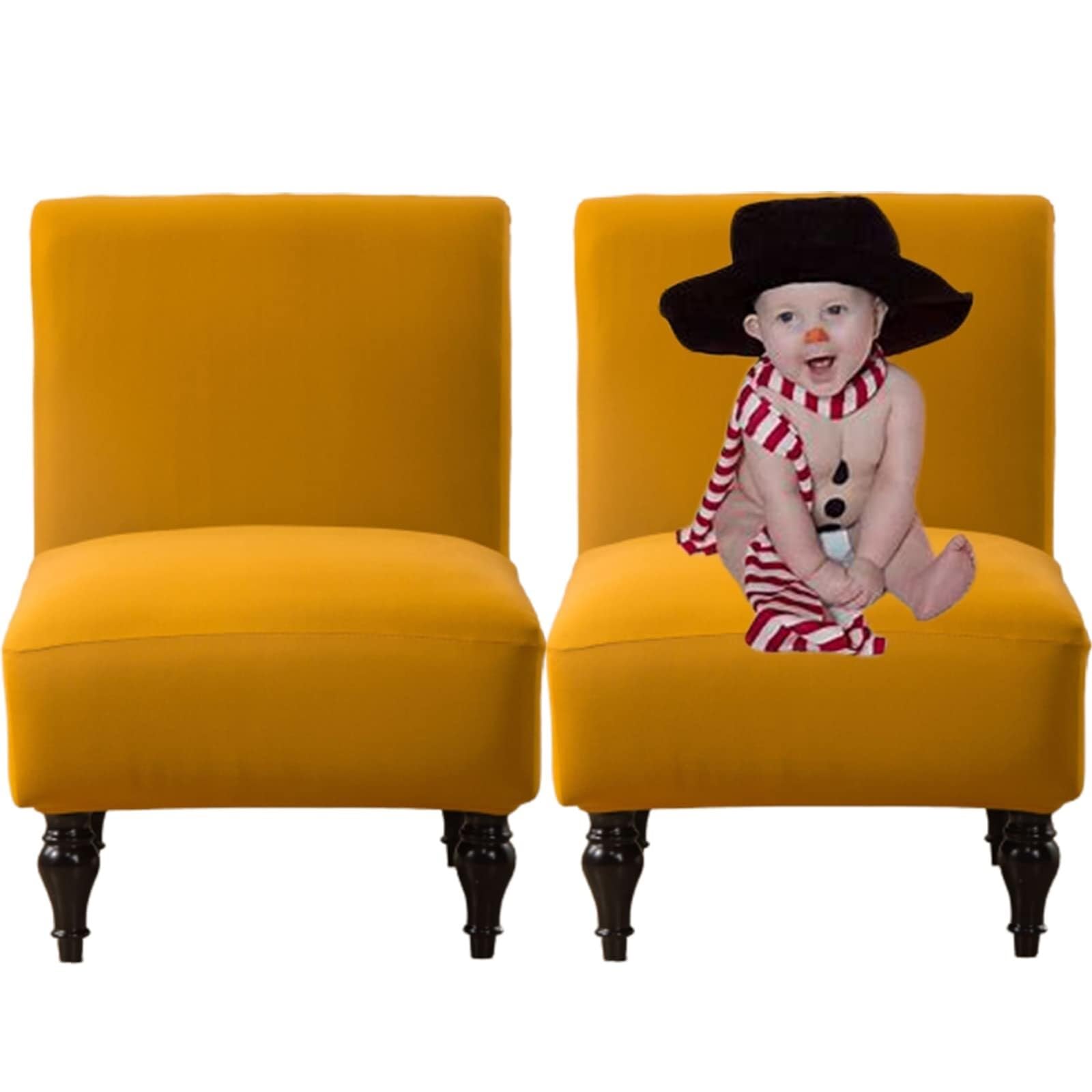 NMVAWIPT Armless Chair Slipcovers Stretch Accent Covers Removable Washable Anti-Dust Protector Furniture Without Armrests(#8,2pcs)