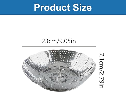 Expandable Stainless Steel Steamer Basket - 5.6