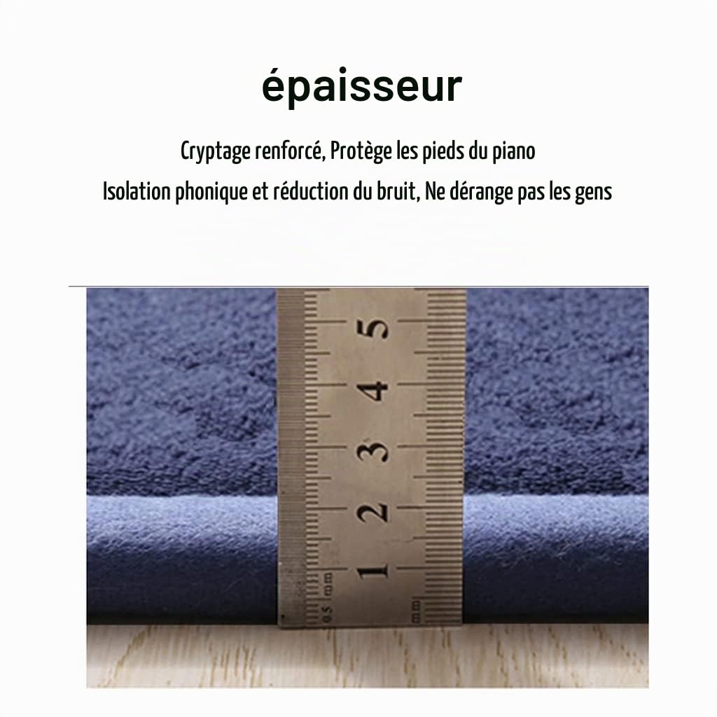 Tapis insonorisé pour Piano Droit avec 3 Couvre-pédales de Piano, Coussin d'isolation Acoustique pour Piano, Coussinets acoustiques/Tapis d'amortissement du Son(160 * 70 cm, B)