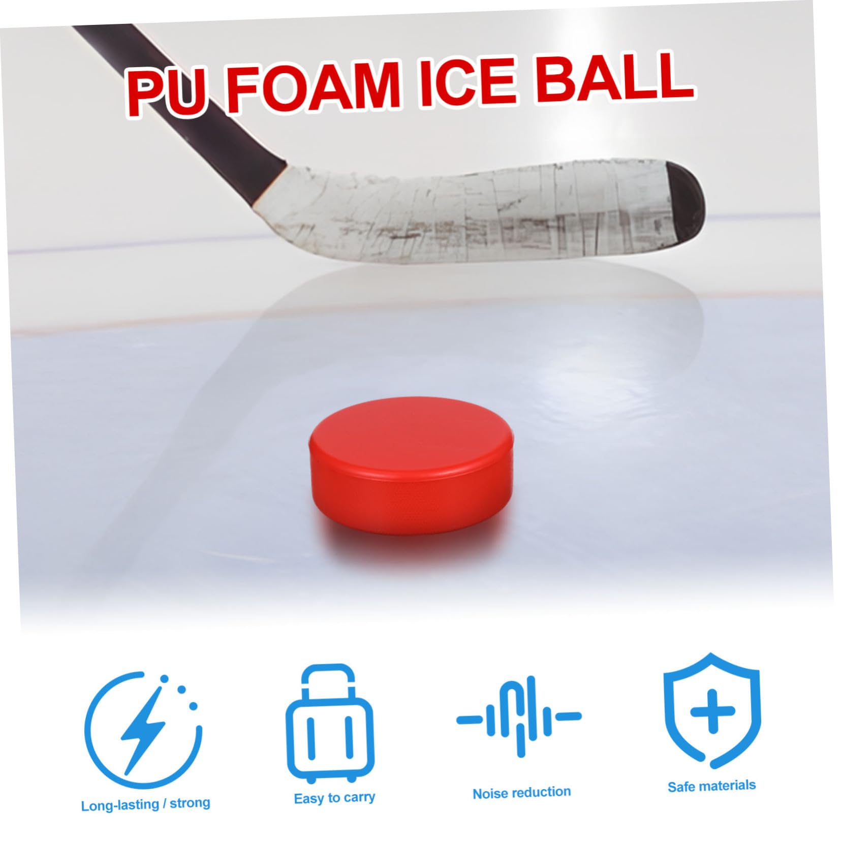 VANZACK Palet Rondelles De Hockey Oranges Mousse De Rondelles De Hockey sur Glace De Rondelles De Hockey Rondelle De Hockey De Rue Balles De Hockey Rouge Unité Centrale