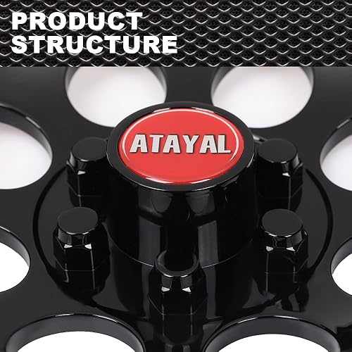 Miniatura 2 de Juego de 4 tapacubos de 10 pulgadas, color negro, compatibles con EZGO Club Car y Yamaha Golf Cart