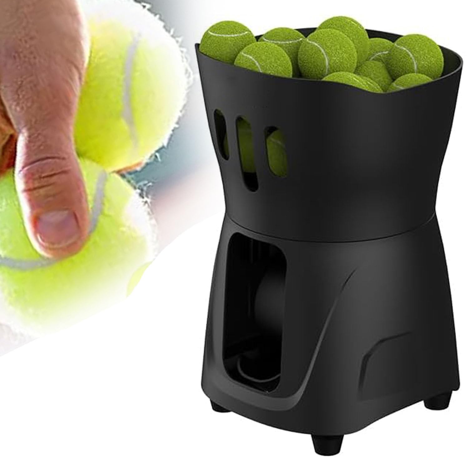 Mini Macchina lanciapalle da Tennis, lanciapalle da Tennis Portatile da 30 Palline, Angolo di Servizio 20-50° Regolabile manualmente, per Tutti Gli Amanti del Tennis