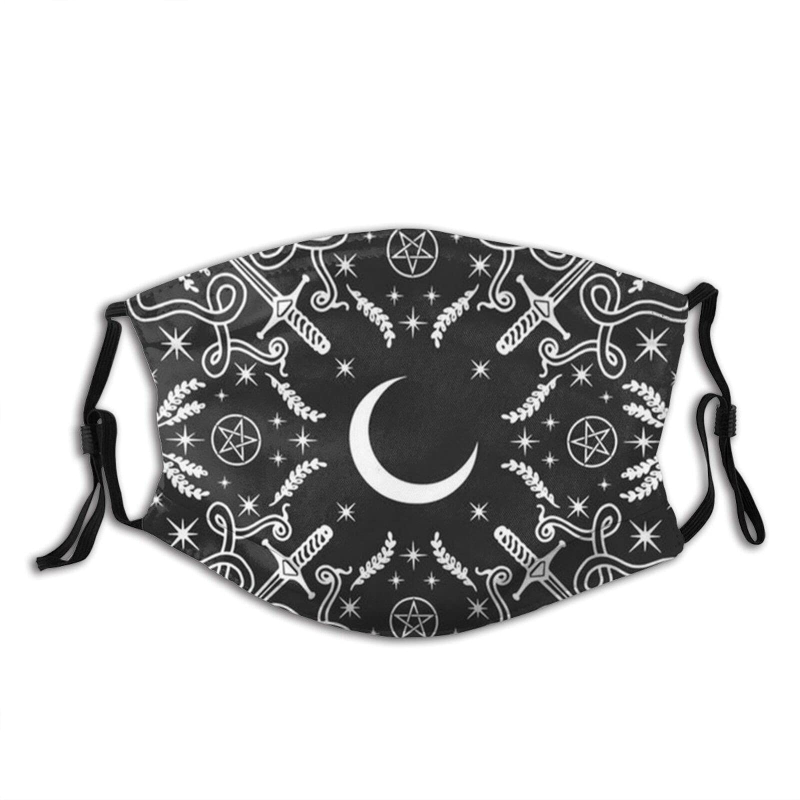 Cool Goth Face Mask, Unisex Goth Mask Washable Balaclava with 2 Pcs Filters for Women Men