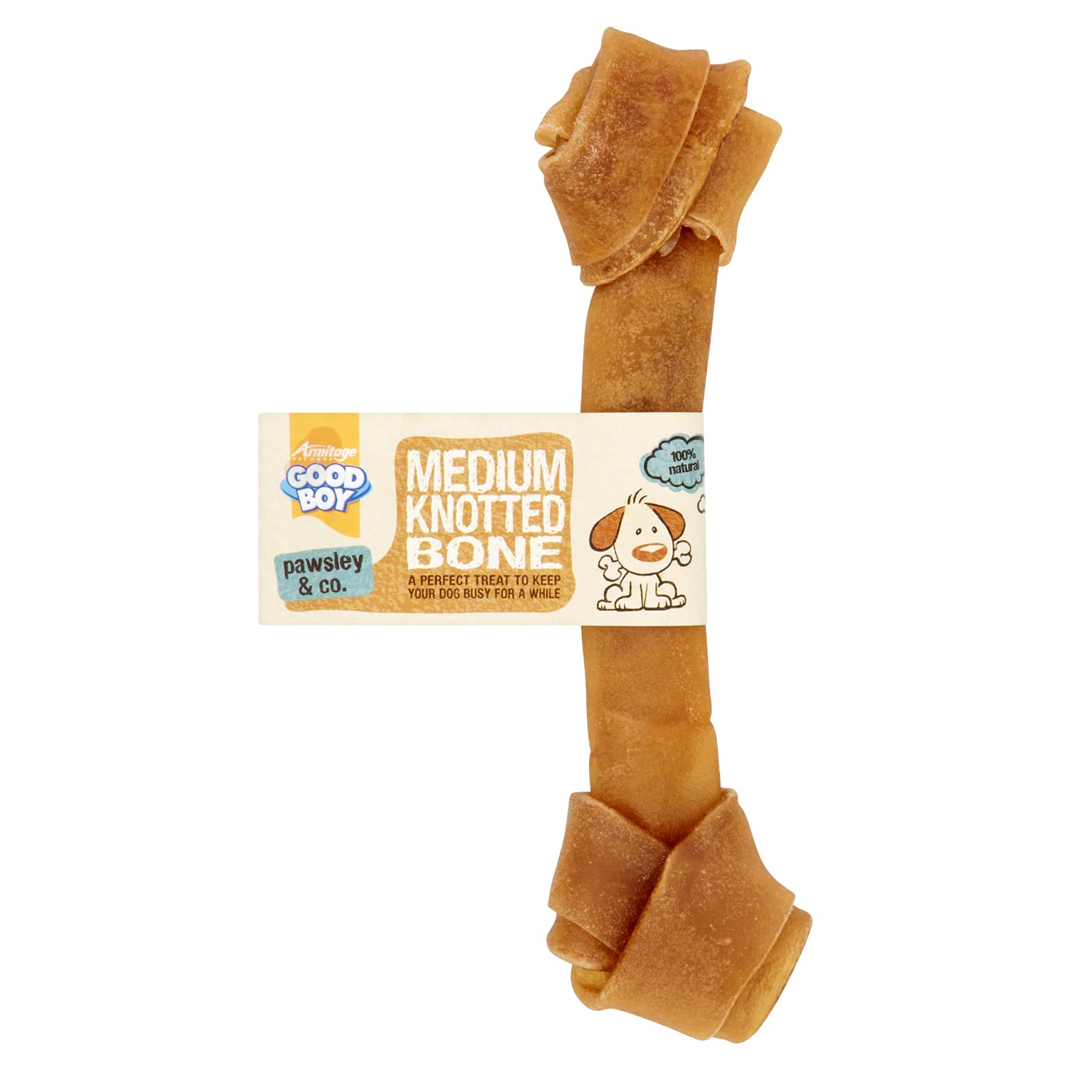 Good Boy Medium Rawhide Knotted Bones Dog Chews Made From 100