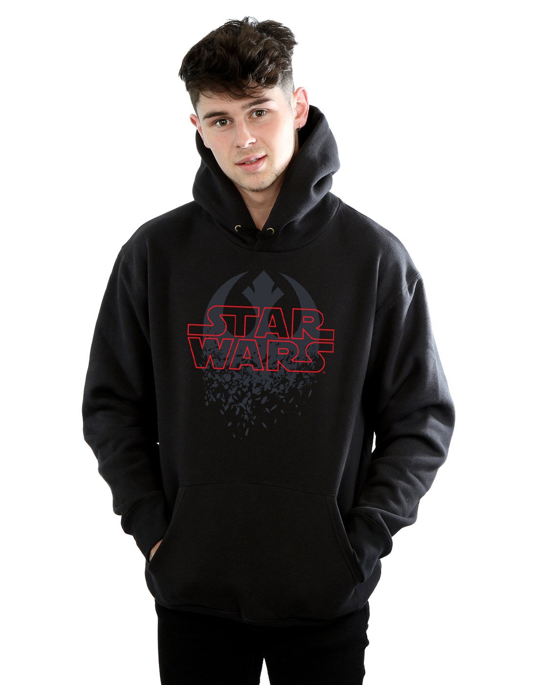 Star Wars Men's Black The Last Jedi Shattered Emblem Hoodie XXX-Large