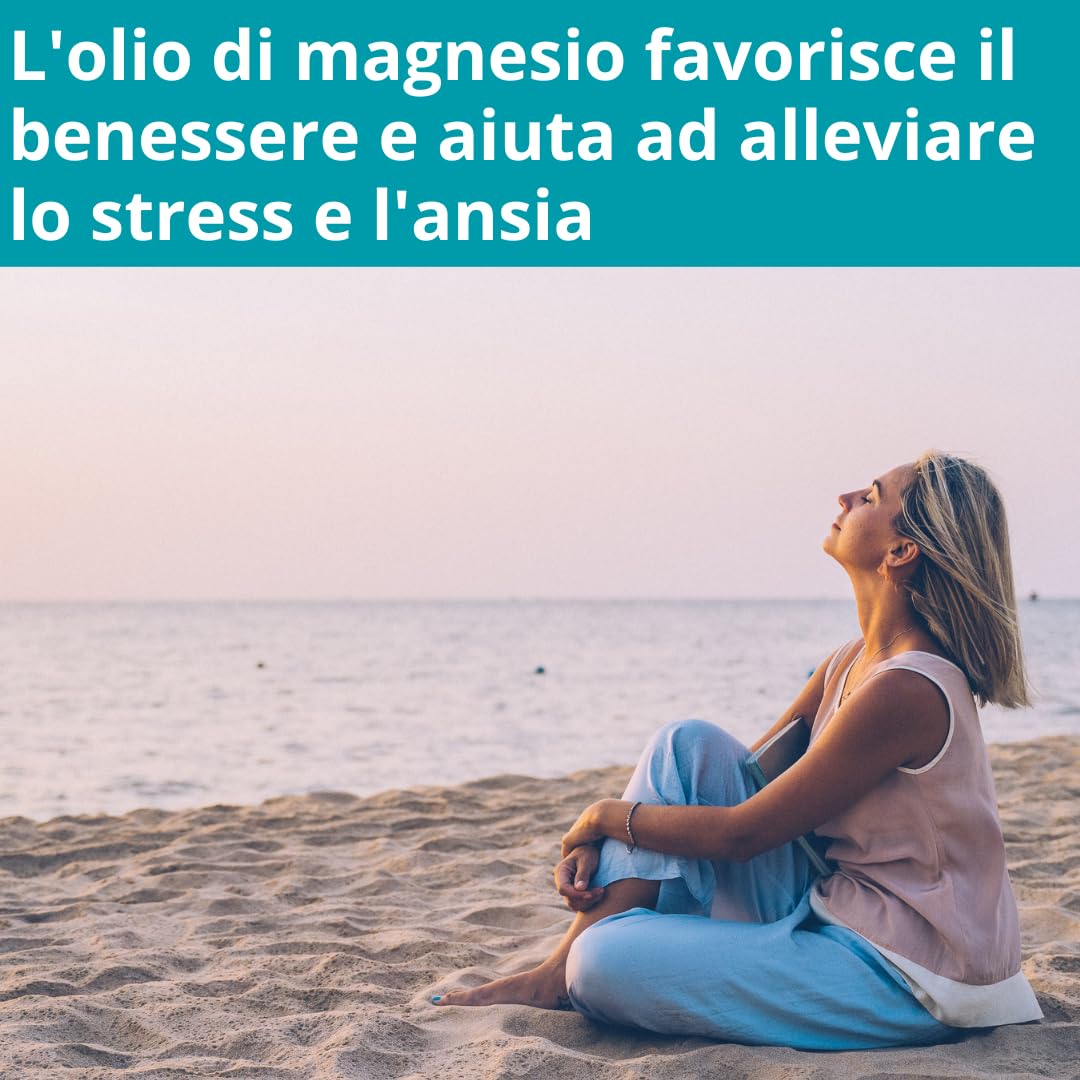 Olio di Magnesio Spray 100% Pure (1Ltr.) - BIO cert - Ideale per atleti, articolazioni, rilassamento muscolare, massaggi