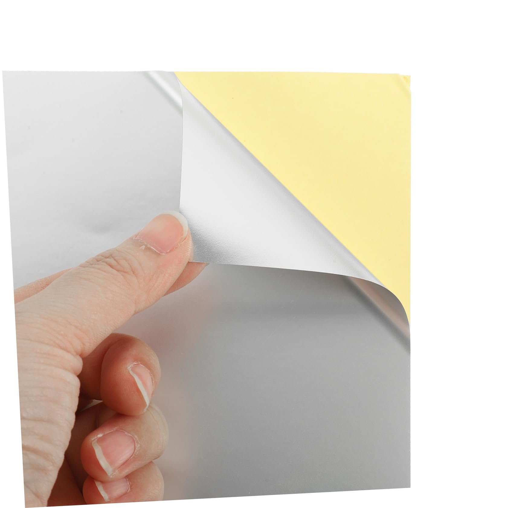 60 Feuilles Étiquettes Adhésives Mat Argenté Autocollantes Imprimables Résistantes à Eau Grandes Étiquettes Expédition avec Adhésif Fort pour Imprimantes Laser et Jet Encre