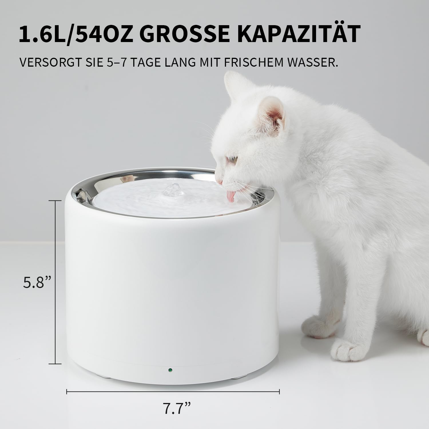 PETKIT Drahtlose Wasserpumpe Automatische intelligenter Trinkbrunnen für Katze und Hund, Auskleidung aus rostfreiem Stahl, Beherbergt Nicht leicht Bakterien