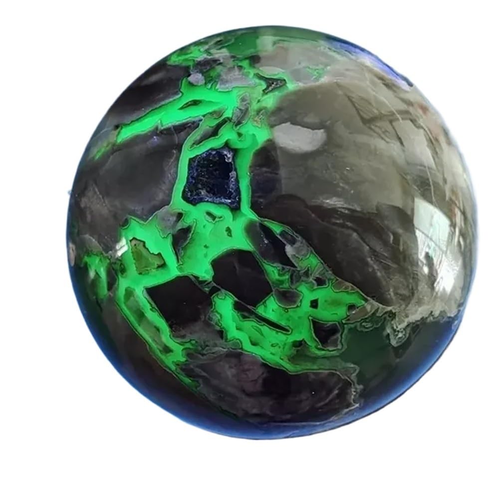 AARTERZZA 1pc 900-1000g Large Fluorescent Agate Sphere Crystal Quartz