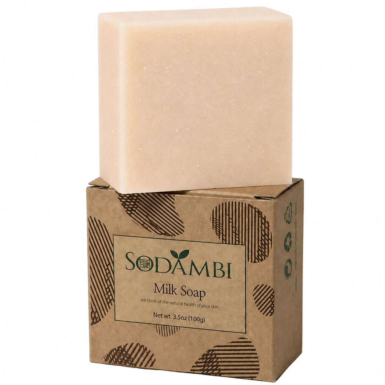 Cow Milk Soap Bar, Real Milk Instead of Water, 3.5 oz