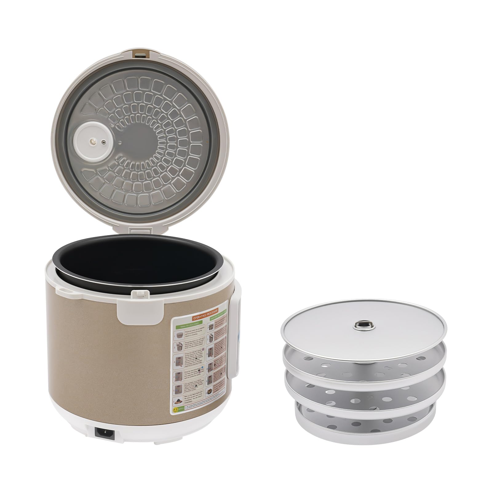 Schwarzer Knoblauch Fermenter Automatische 5L Schwarzen Knoblauch Fermentationsmaschine Automatische Steuerung Garlics Maker, Intelligente Black Garlic Fermenter, 360° Stereo Konstantheizung