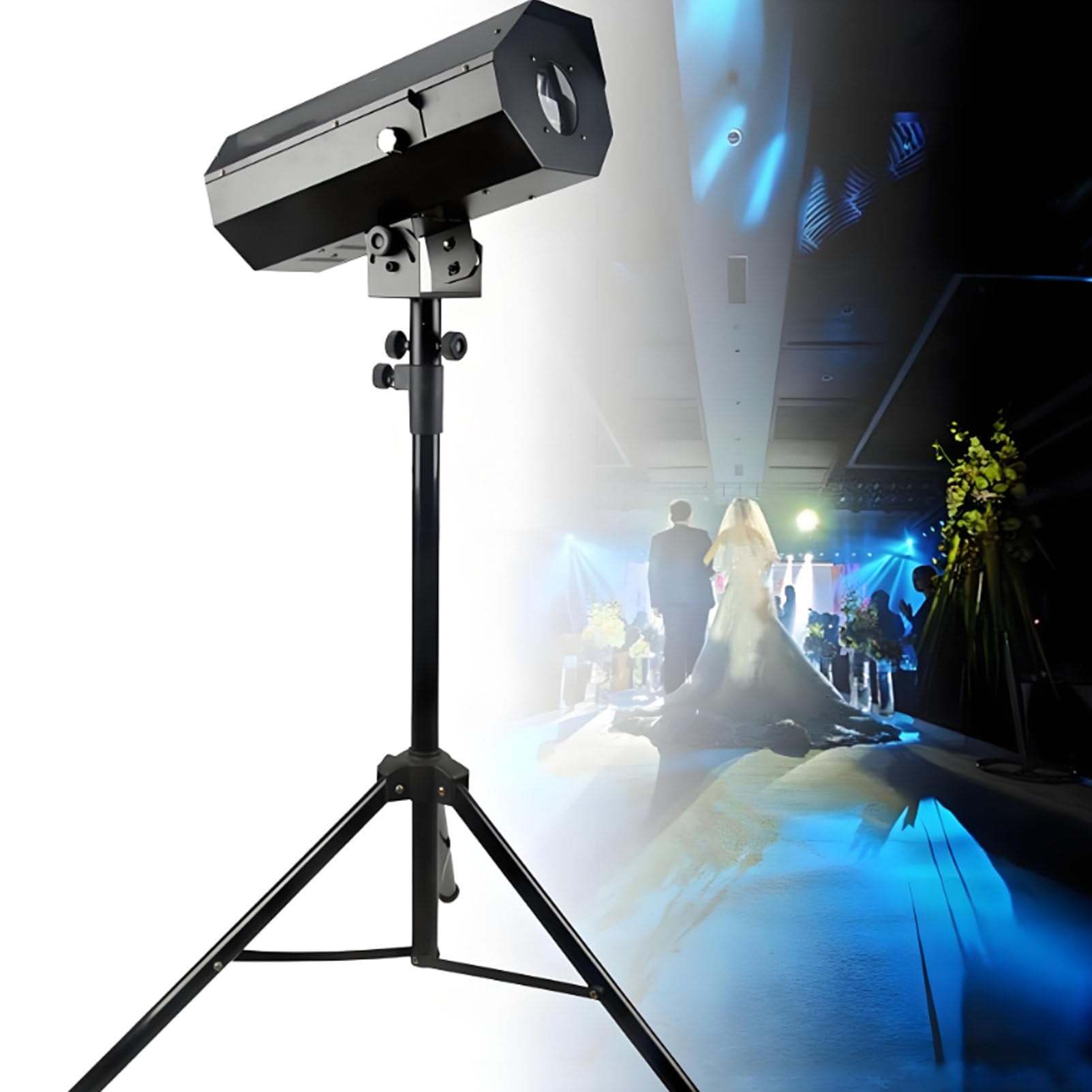Faretto Seguipersona LED da, Stage Follow Spot Light, con Supporto, per Discoteche, Club, Feste, Effetti Scenici 200w.