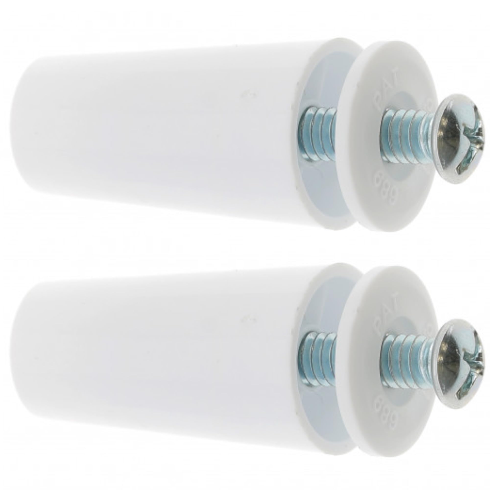 cyclingcolors 2x Butée d'arrêt de lame finale de volet roulant cône Ø22mm longueur 40mm en polypropylène blanc RAL 9010 avec rondelle et vis Store Fenêtre Enroulement Déroulement Coffre Universel