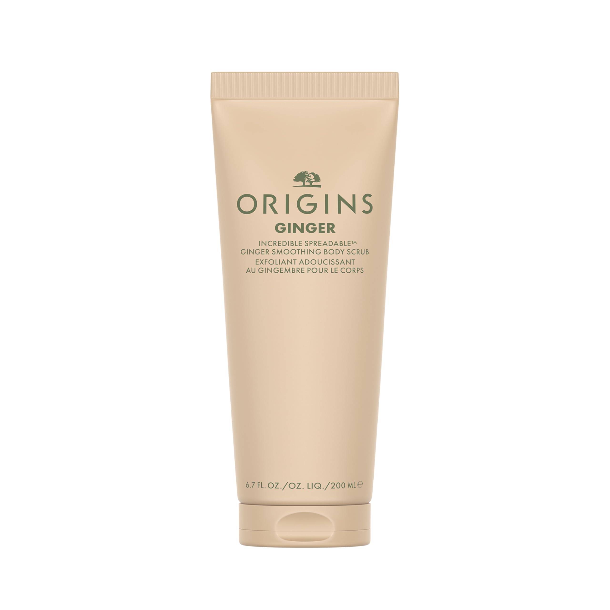 Origins Incredible Spreadable Smoothing Ginger Body Scrub | Gently Exfoliates | With Ginger & Sugar, 6.7 Fl Oz
