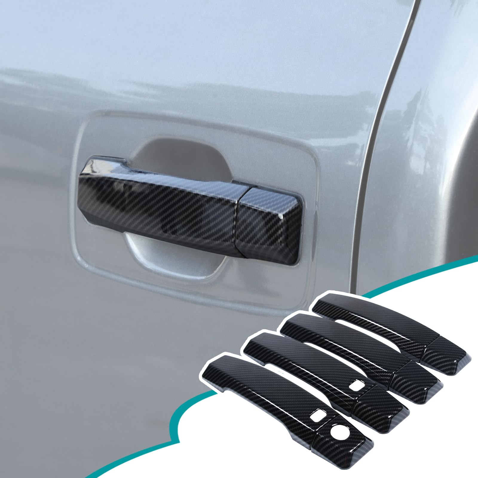 Amazon.com: Hudiriy ABS Exterior Door Handle Protector Trim Frame