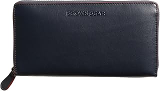 BROWN BEAR Genuine Leather RFID Ladies Wallet, Blue/Red | Stylish, Secure, and Elegant Accessories for Women | Price In India