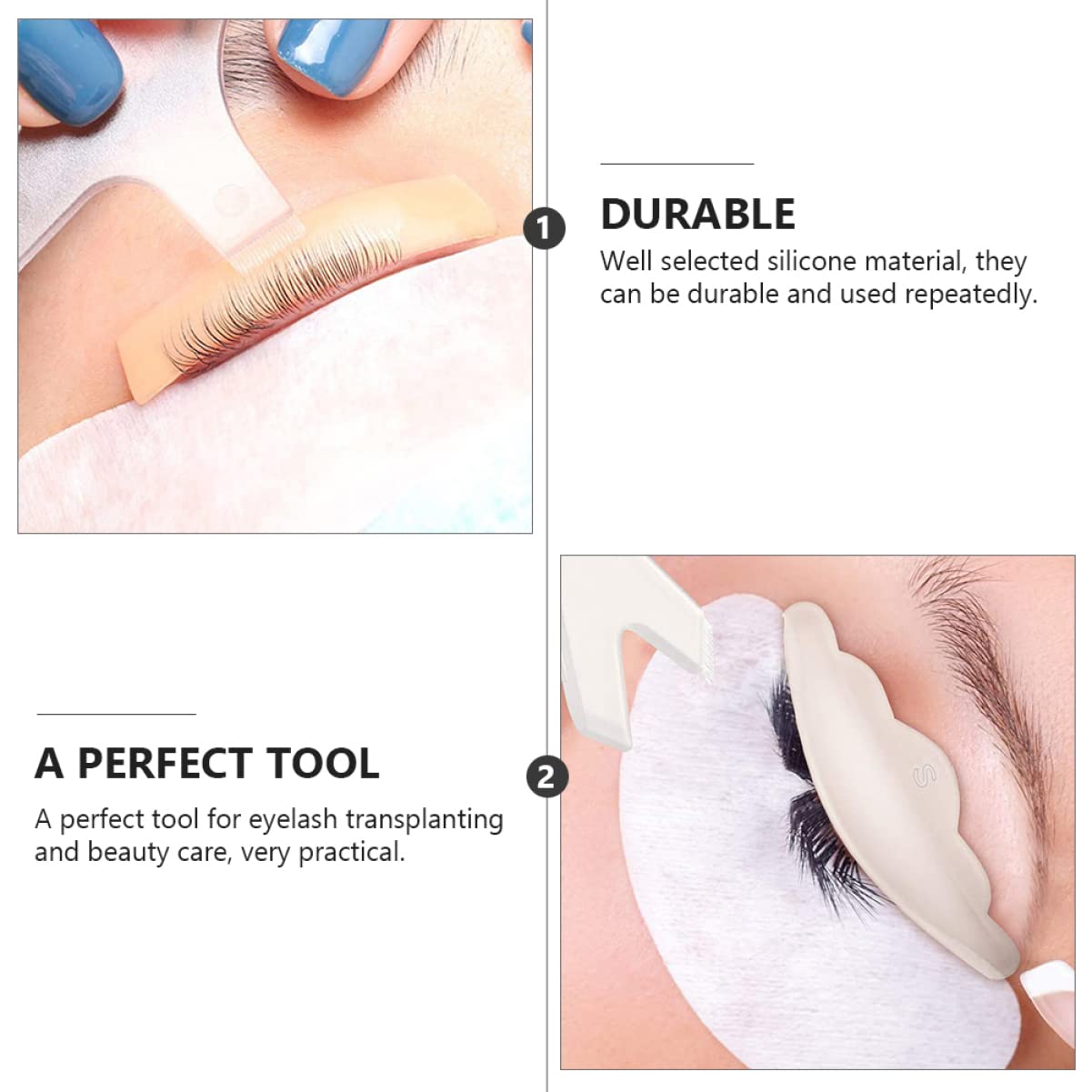 FRCOLOR 2sets Cuscinetti Silicone Per Perming Delle Extension Delle Ciglia Di Rainbow Pads e Accessori Per Bellezza Adatto Per Saloni e Uso Domestico