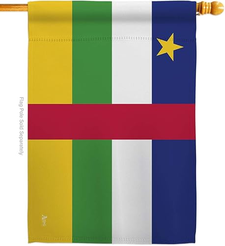 Americana Home & Garden Central African Rep. House Flag Regional Nation International World Country Particular Area Decoration Banner Small Garden