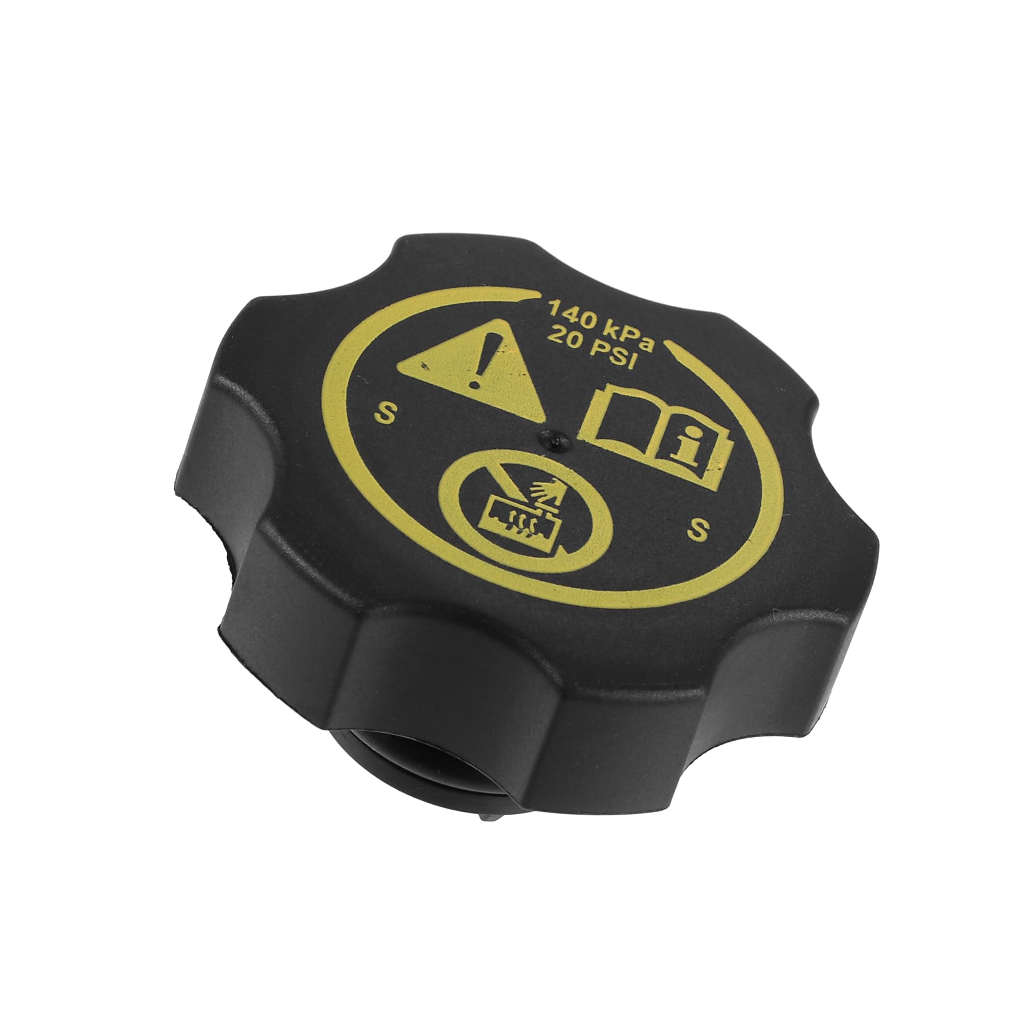 Motoforti Car Coolant Reservoir Tank Cap - Replacement For Buick Verano, Cadillac, Chevy & More, Black Plastic #13502353