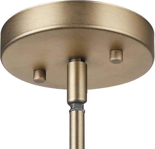 Miniatura 6 de GLOBE Electric 65475 Lámpara colgante de 1 luz, latón mate, enchufe texturizado, accesorio de comedor, iluminación de isla de cocina, luz colgante