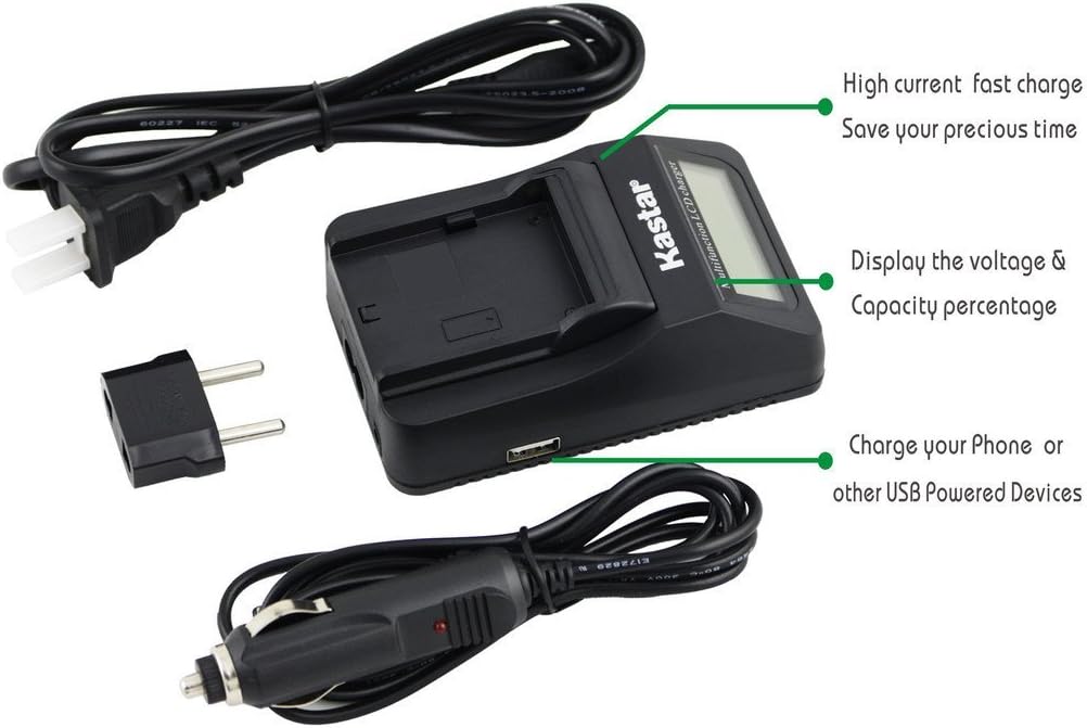 Kastar Ultra Fast Charger Kit for Nik EN-EL5, Nik MH-61 Work with Nik Coolpix 3700, 4200, 5200, 5900, 7900, P3, P4, P80, P90, P100, P500, P510, P520, P530, P5000, P5100, P6000, S10 Cameras
