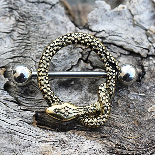 Gold Plated Golden Snake Wildklass Nipple Shield #TOP2
