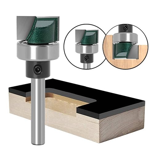 Miniatura 2 de Yakamoz 1/4 Inch Shank Flush Trim Plunge Template Router Bit with Ball Bearing Hinge Mortising Router Bit Cutter Woodworking Tool, 3/4" Cutting