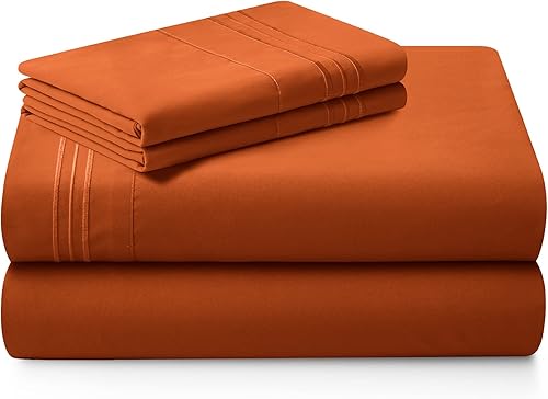 Miniatura 7 de Sábanas de bolsillo extra profundo para colchones de 18 a 24 pulgadas de profundidad, juego de sábanas de microfibra de 4 piezas de lujo de 1800